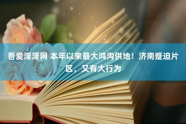 吾爱淫淫网 本年以来最大鸿沟供地！济南蹙迫片区，又有大行为