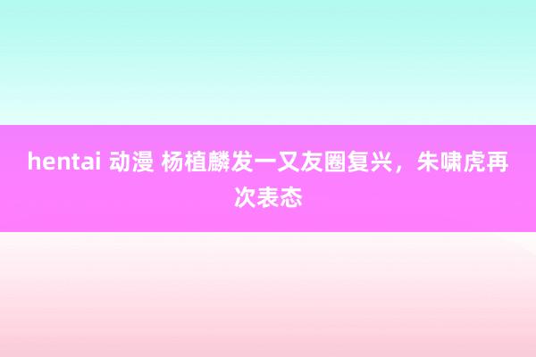 hentai 动漫 杨植麟发一又友圈复兴，朱啸虎再次表态