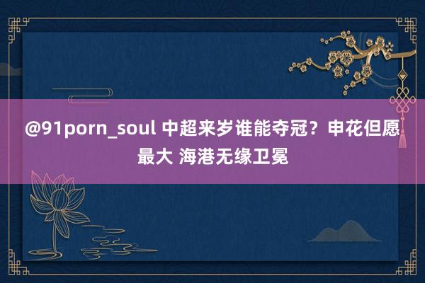 @91porn_soul 中超来岁谁能夺冠？申花但愿最大 海港无缘卫冕