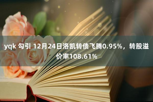 yqk 勾引 12月24日洛凯转债飞腾0.95%，转股溢价率108.61%