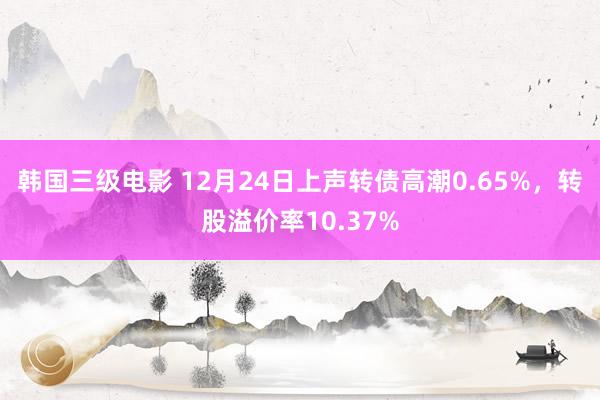 韩国三级电影 12月24日上声转债高潮0.65%，转股溢价率10.37%