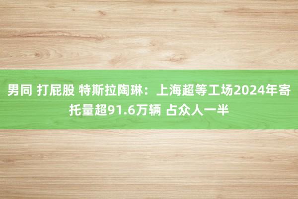男同 打屁股 特斯拉陶琳：上海超等工场2024年寄托量超91.6万辆 占众人一半