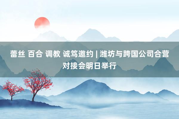 蕾丝 百合 调教 诚笃邀约 | 潍坊与跨国公司合营对接会明日举行